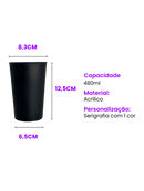 Copo Twister GoodVibesOnly Prata 480ml