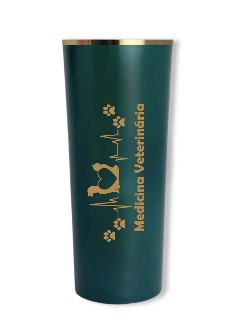 Copo Long Drink Medicina Veterinária Verde 350ml