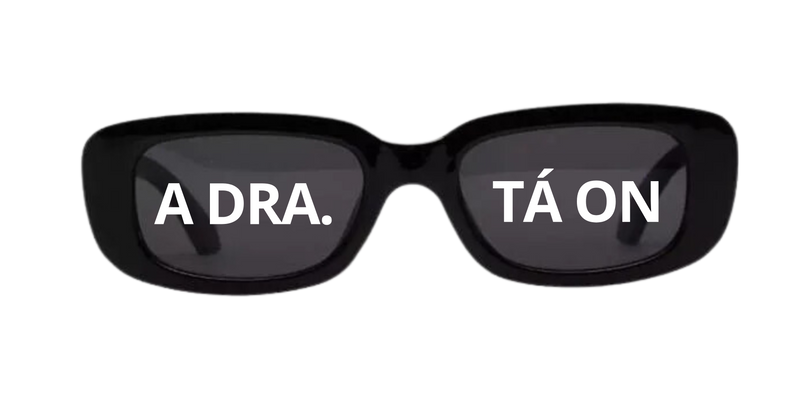 Óculos Retrô Preto Dra Personalizado