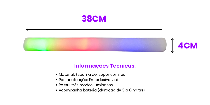 Bastão de Led Medicina Personalizado