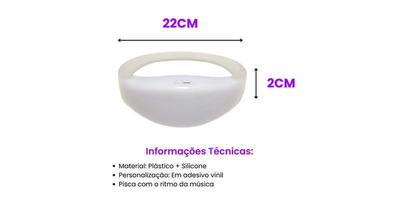 Pulseira de Led Medicina Personalizada