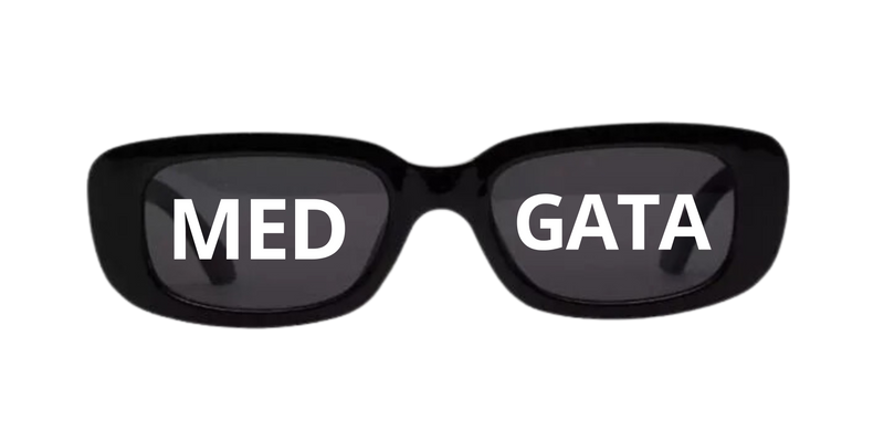 Óculos Retrô Preto Medicina Personalizado