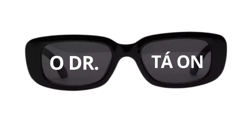 Óculos Retrô Preto Dr Personalizado