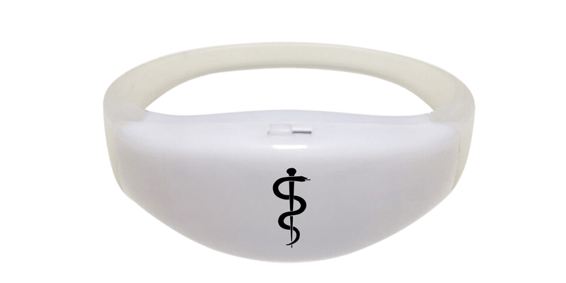 Pulseira de Led Símbolo Medicina Personalizada